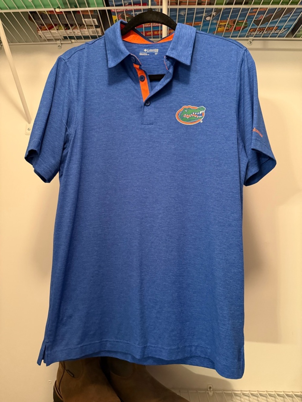 Columbia Men’s Royal Blue Polo with Orange Trim and Florida Gators Logo